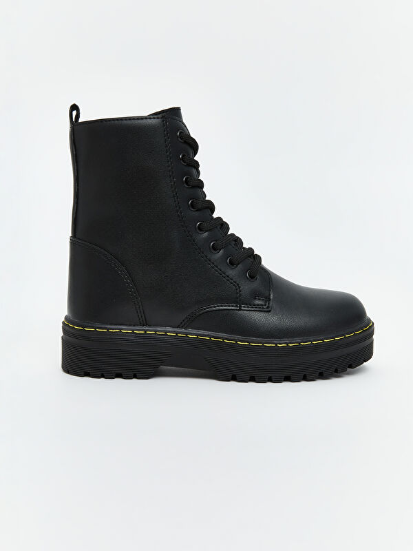 Deri Görünümlü Bağcıklı Kız Çocuk Bot - Görsel 3