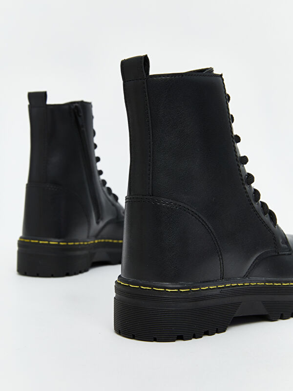 Deri Görünümlü Bağcıklı Kız Çocuk Bot - Görsel 6