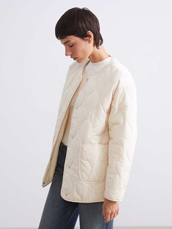 LCW Vision Crew Neck Quilted Oversize Women's Puffer Coat