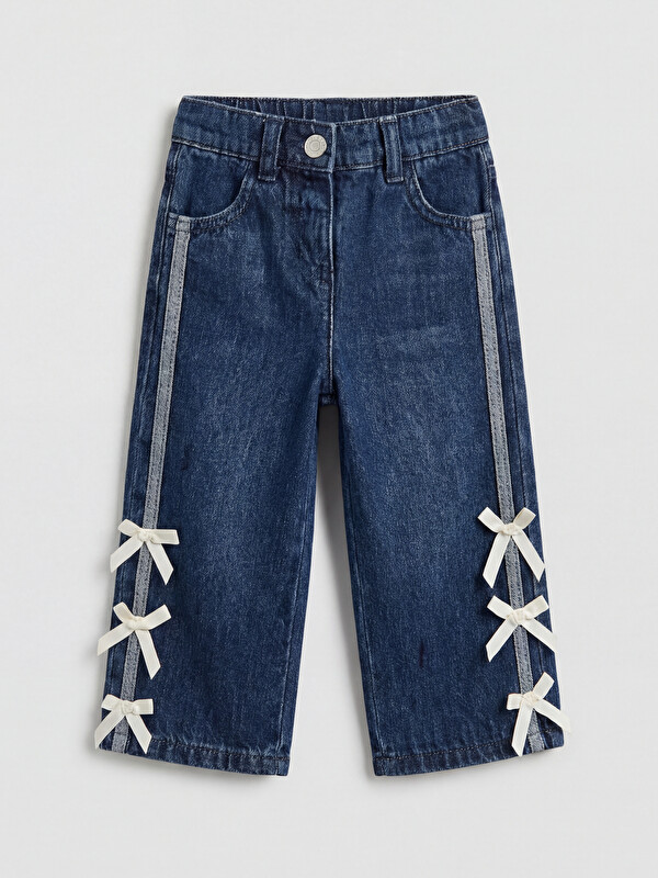 LCW Kids Jean pour Filles à Jambe Large avec Détail Nœud