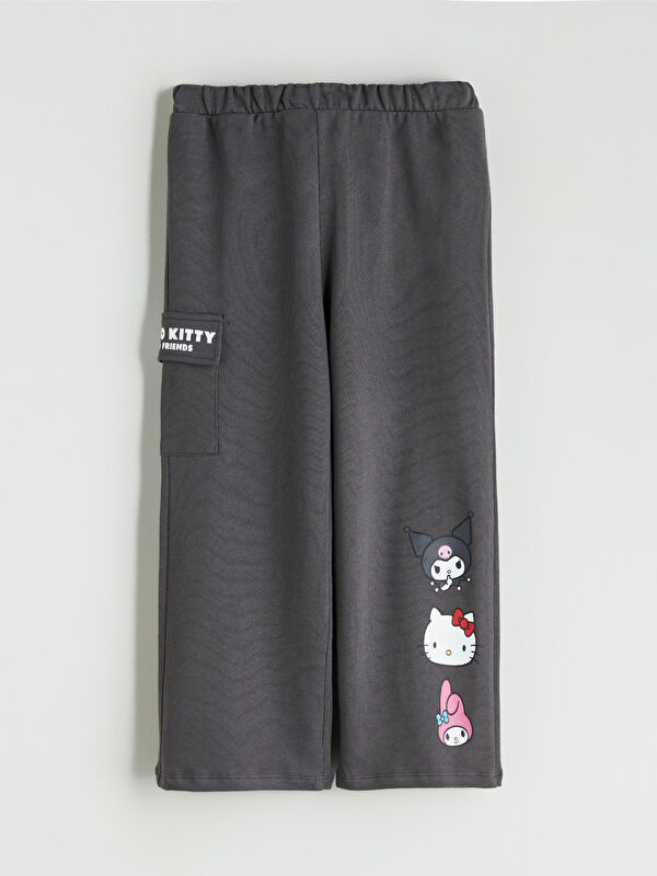 LCW Kids Elastic Waist Hello Kitty Printed Girls' Sweatpants