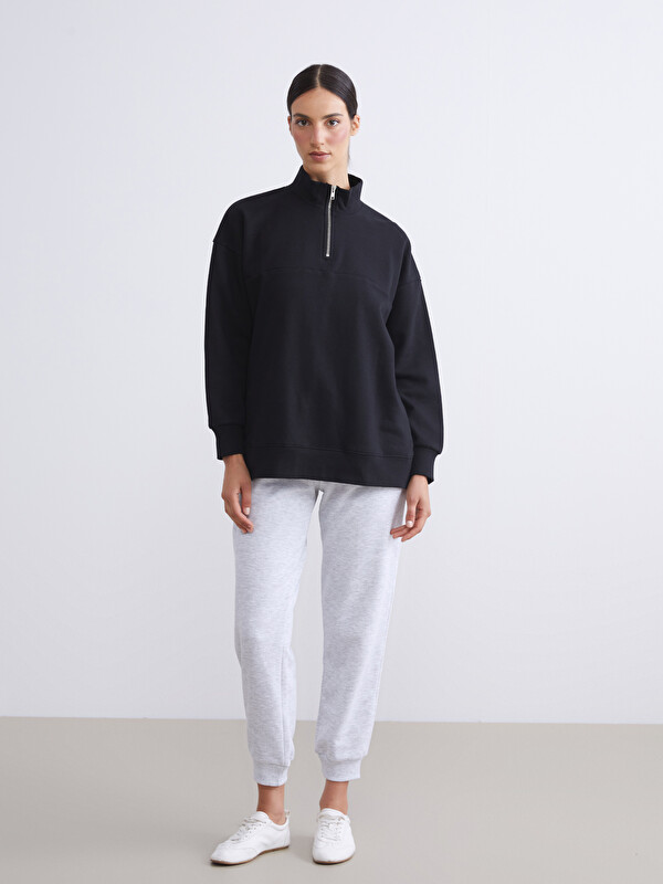 LCW Modest Beli Lastikli Kadın Kalın Jogger Eşofman Altı