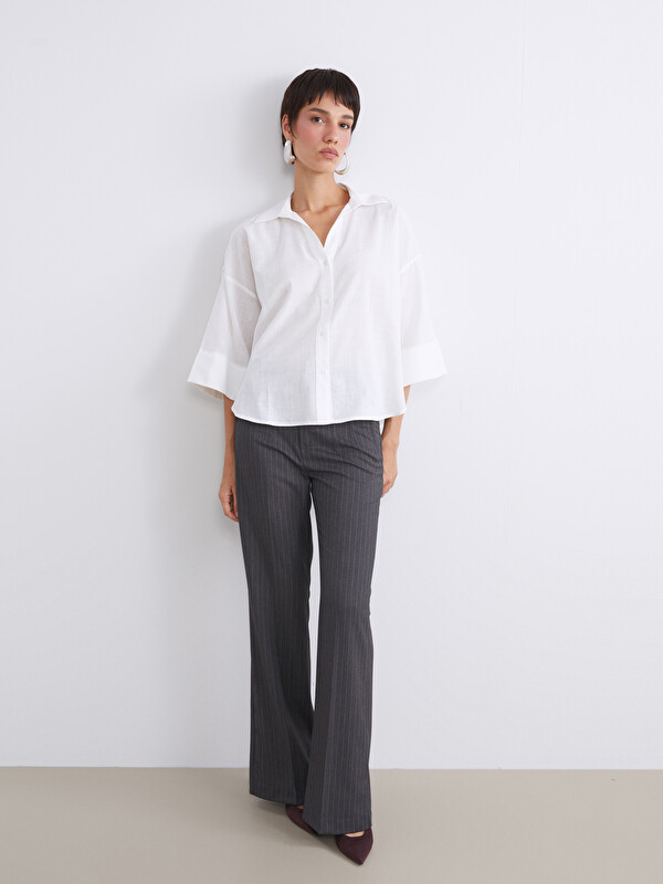 LCW Vision Slim Fit Striped Women's Trousers
