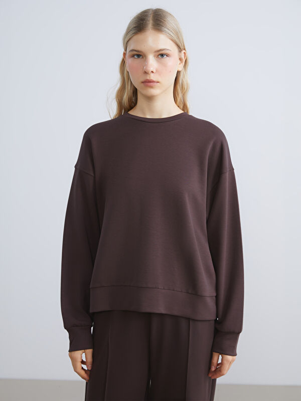 XSIDE Bisiklet Yaka Oversize Kadın Sweatshirt