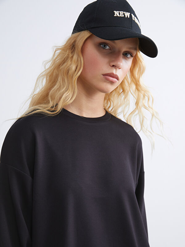 XSIDE Bisiklet Yaka Oversize Kadın Sweatshirt