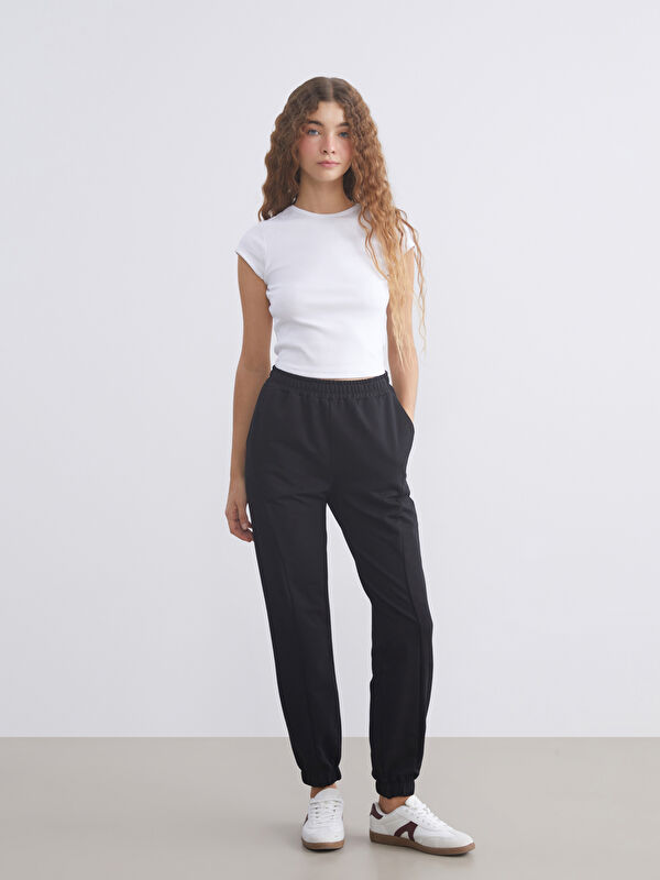 XSIDE Beli Lastikli Kadın Jogger Eşofman Altı