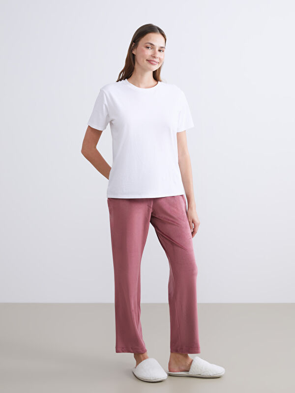 LCW ECO Elastic Waist Velvet Women's Pyjama Bottoms