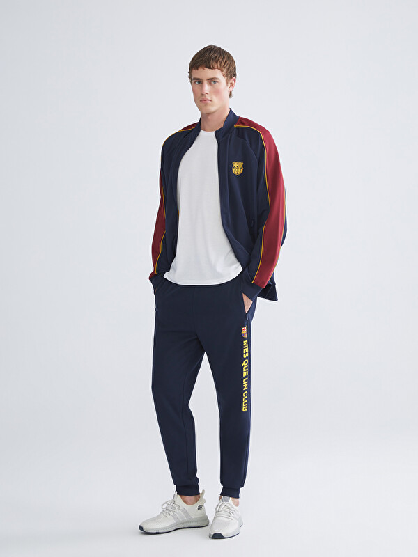 XSIDE ACTIVE Slim Fit Barcelona Baskılı Erkek Taraftar Jogger Eşofman Altı