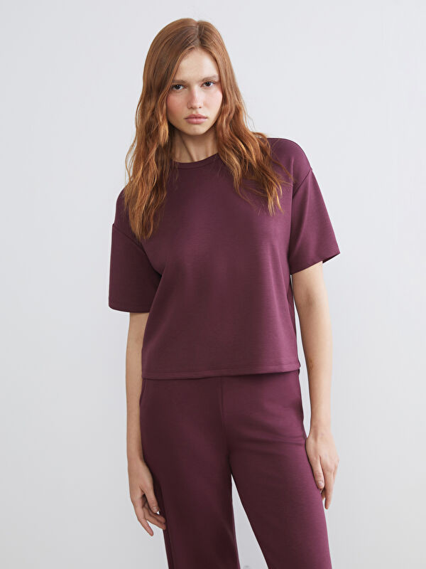 XSIDE Bisiklet Yaka Oversize Kadın Tişört