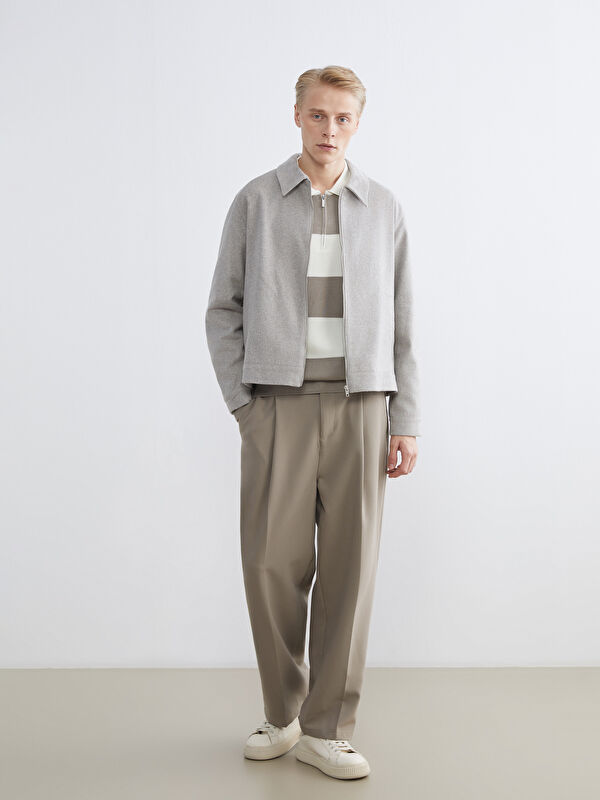 LCW Vision Men's Wool Blend Overcoat in a Classic Fit - W5IA49Z8