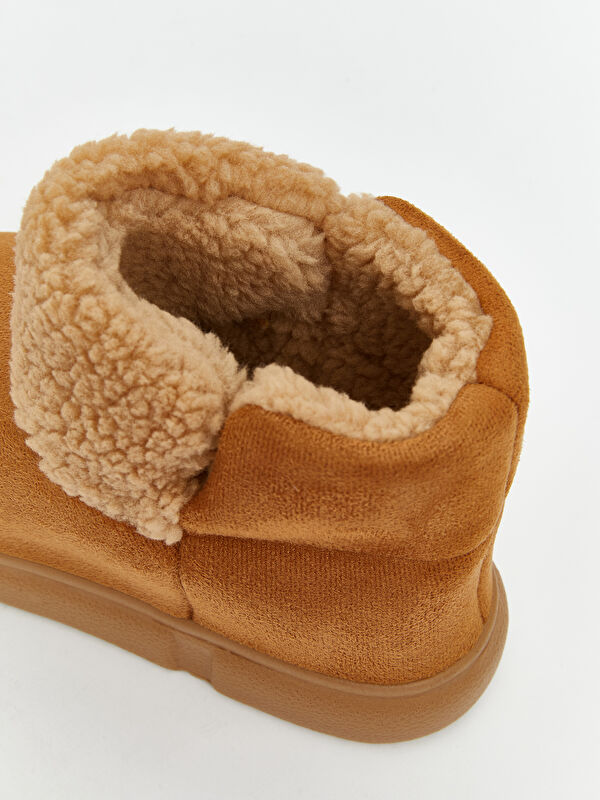 Süet Görünümlü Kadın Ev Botu - Görsel 7