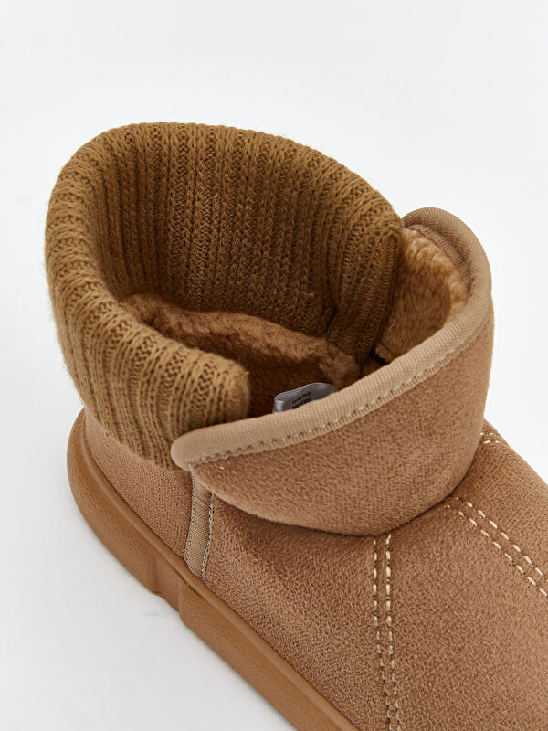 Süet Görünümlü Kadın Ev Botu - Görsel 7