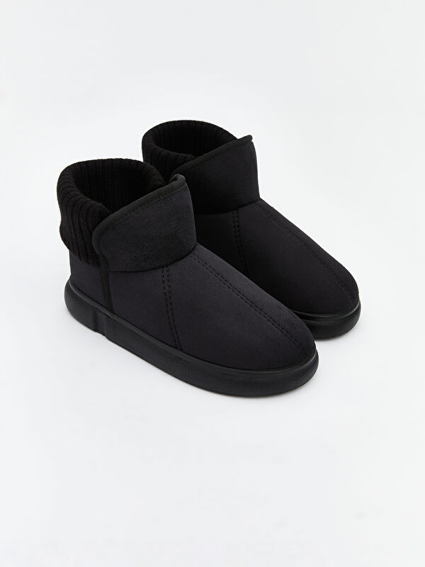 Süet Görünümlü Kadın Ev Botu - Görsel 2