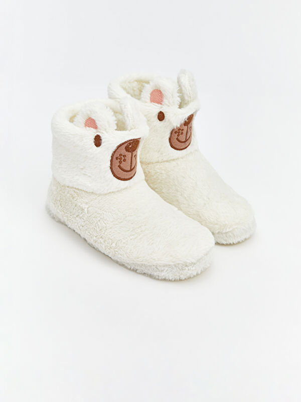 Hayvan Figürlü Kadın Pelüş Ev Botu - Görsel 2
