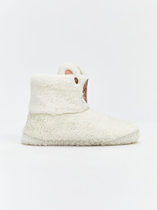 Hayvan Figürlü Kadın Pelüş Ev Botu - Görsel 3