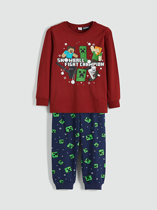 LCW Kids Minecraft tiskani dječji pidžama set