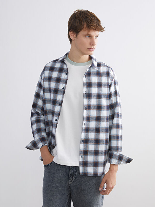 XSIDE Regular Fit Uzun Kollu Ekose Erkek Oduncu Gömlek