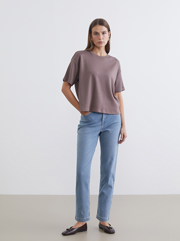 LCWAIKIKI Classic Mom Fit Kadın Jean Pantolon
