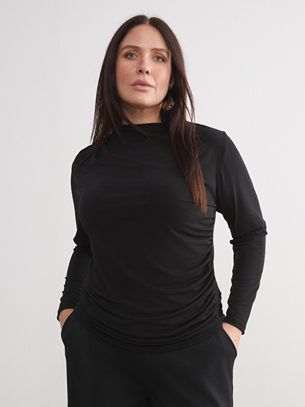 LCW EVERYDAY Bisiklet Yaka Büzgülü Kadın Body