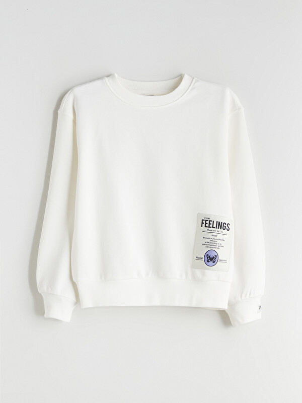 LCW Kids Bisiklet Yaka Kız Çocuk Sweatshirt