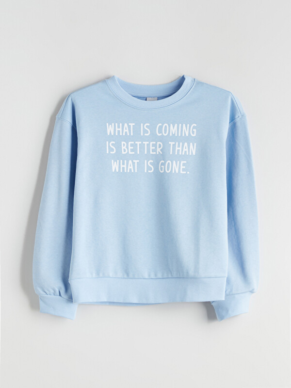 LCW Kids Bisiklet Yaka Kız Çocuk Sweatshirt