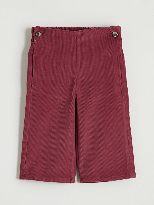LCW Kids Pantalon en velours à jambe large pour filles