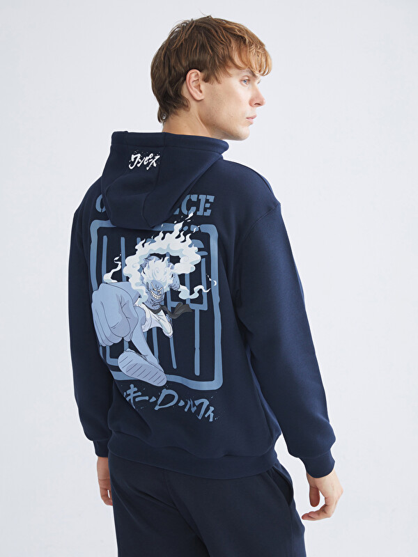 XSIDE Baskılı Kapüşonlu Erkek Sweatshirt