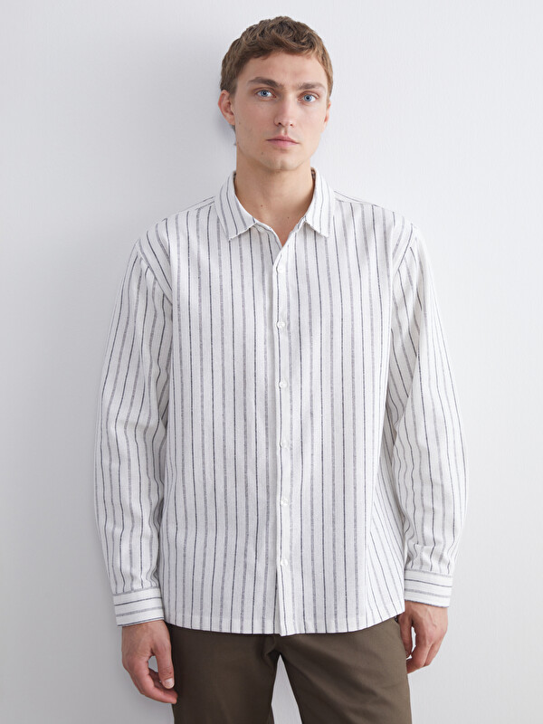 LCW ECO Regular Fit Striped Men's Shirt