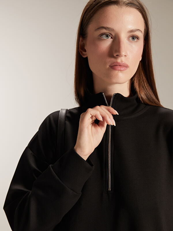 LCW Comfort Dik Yaka Kadın Sweatshirt