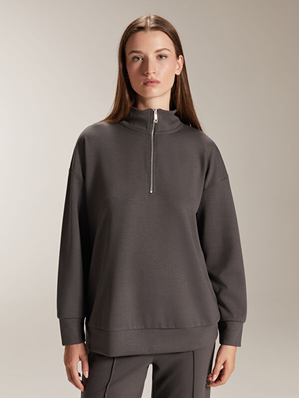 LCW Comfort Dik Yaka Kadın Sweatshirt