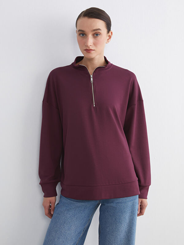 LCW Comfort Dik Yaka Kadın Sweatshirt