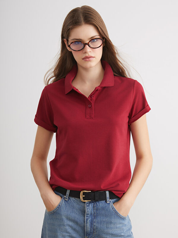 XSIDE Polo Yaka Pike Kadın Tişört
