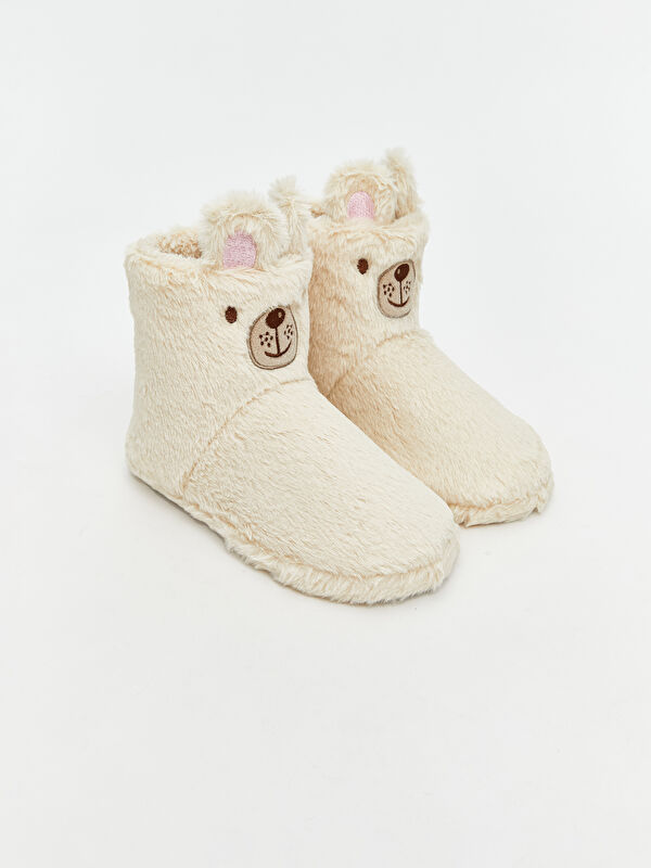 LCW STEPS Bear Figure Plush Women's Home Slippers