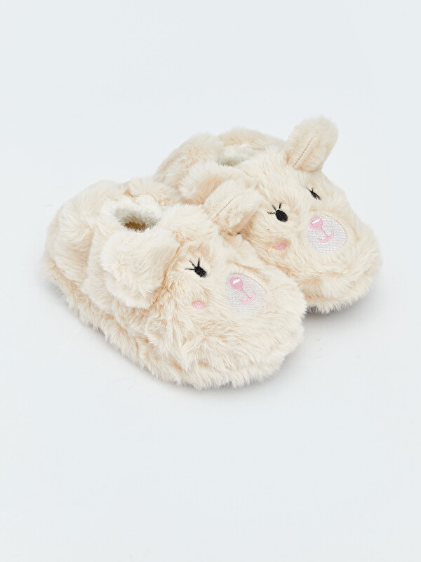 LCW STEPS Animal Figure Plush Baby Girls' Slipper Boots