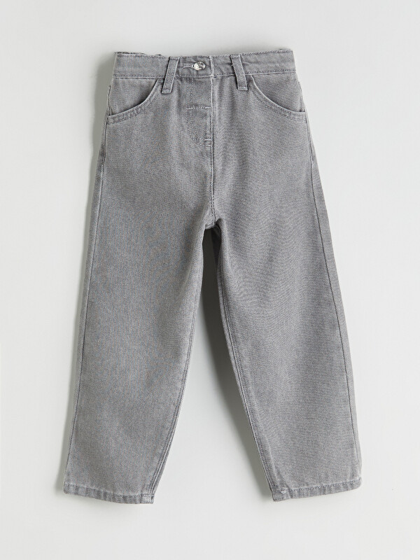 LCW Kids Beli Lastikli Kız Çocuk Jean Pantolon