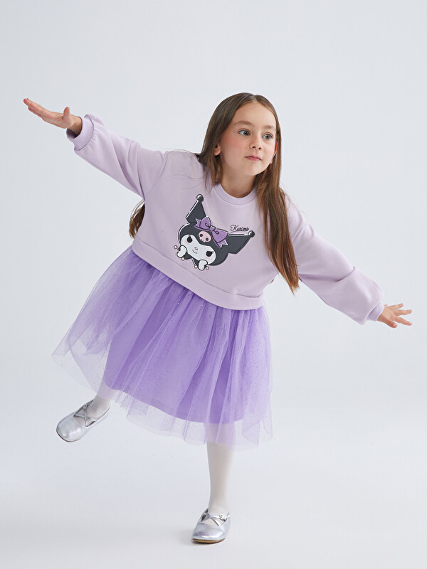 トップス Kurumi LCW Kids Сукня для дівчаток з принтом Kuromi та круглим вирізом