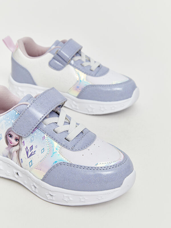 Frozen Baskılı Tabanı Işıklı Kız Çocuk Spor Ayakkabı - Görsel 5