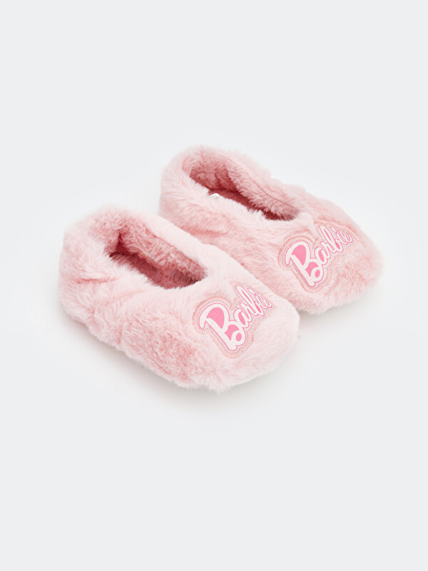 LCW STEPS Barbie Embroidered Baby Girls' Plush Slipper Boots