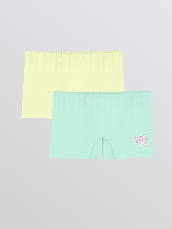 LCW ECO Baskılı Kız Çocuk Boxer 2'li
