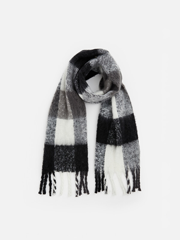 LCW ACCESSORIES Шарф женский клетчатый с кисточками