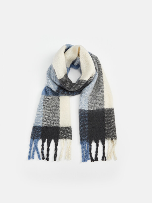 LCW ACCESSORIES Шарф женский клетчатый с кисточками