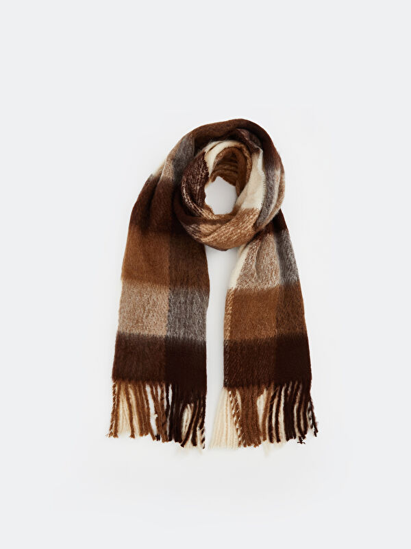 LCW ACCESSORIES Saçaklı Ekose Desenli Kadın Atkı