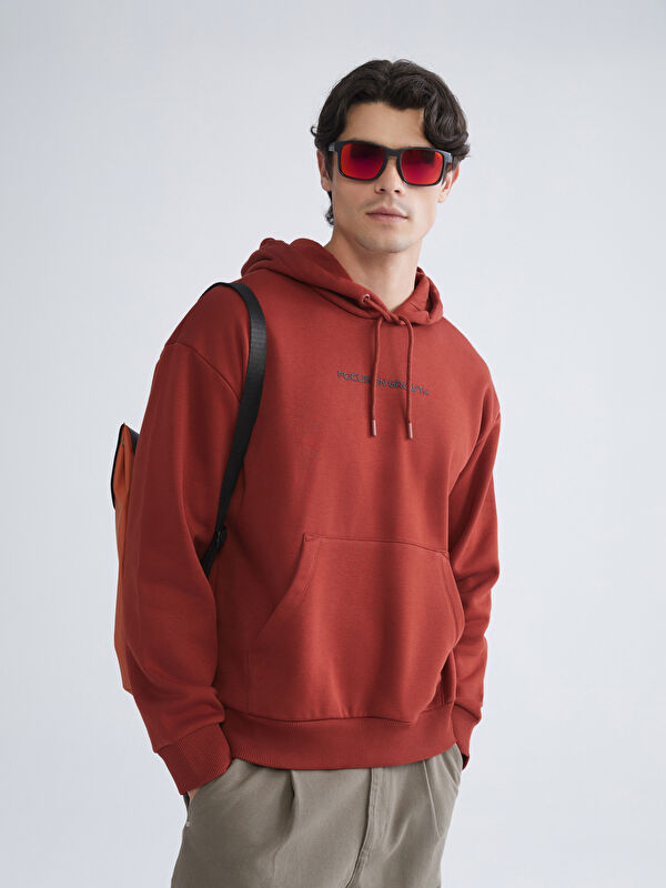 XSIDE Uzun Kollu Baskılı Erkek Hoodie