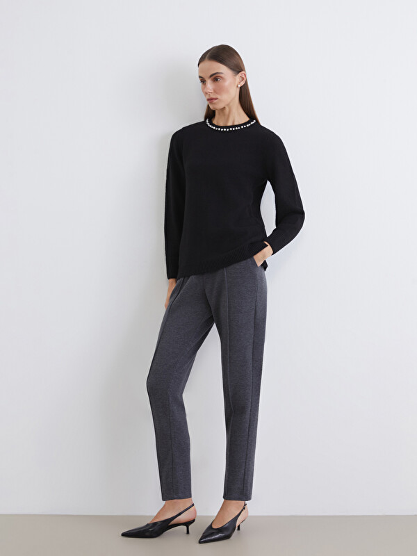 LCW Grace Plus Size Elastic Waist Women's Trousers