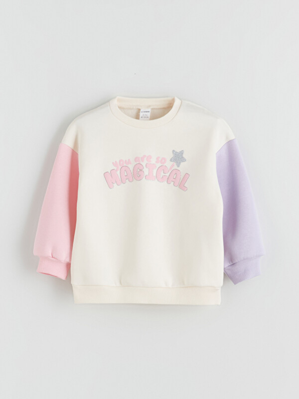 LCW Kids Bisiklet Yaka Kız Çocuk Sweatshirt