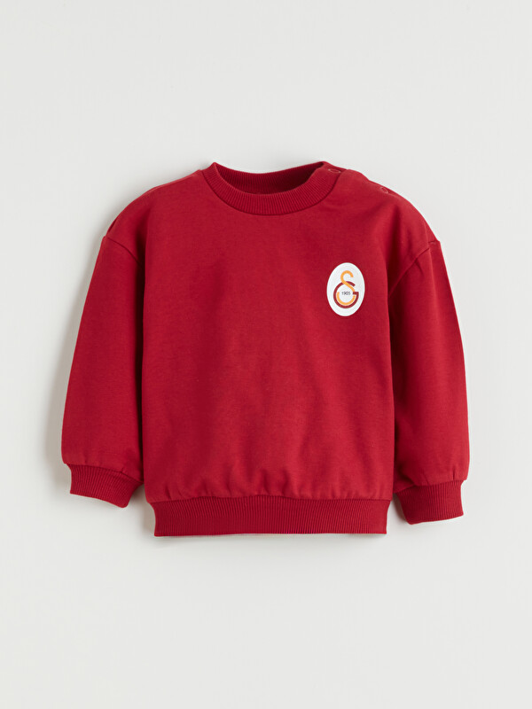 LCW baby Bisiklet Yaka Galatasaray Baskılı Erkek Bebek Sweatshirt