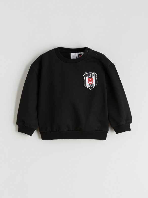 LCW baby Beşiktaş Baskılı Erkek Bebek Sweatshirt