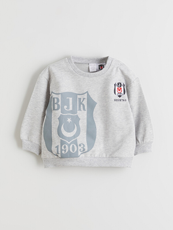 LCW baby Beşiktaş Baskılı Erkek Bebek Sweatshirt