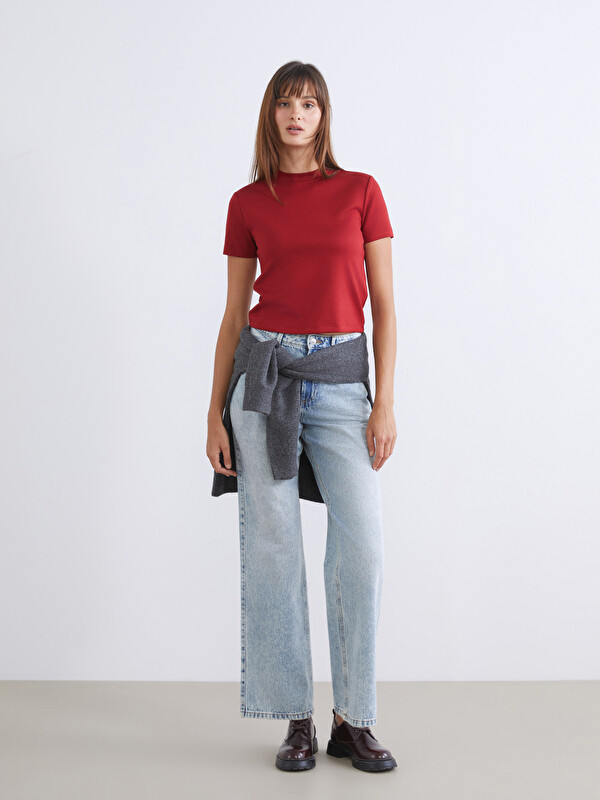 LCWAIKIKI Classic Jean Jambe Large pour Femmes