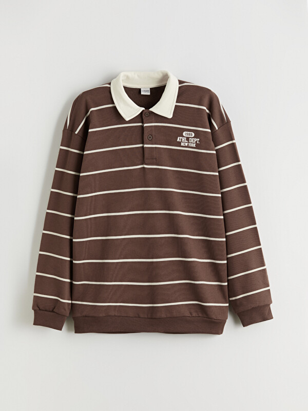 LCW Kids Polo Yaka Erkek Çocuk Sweatshirt